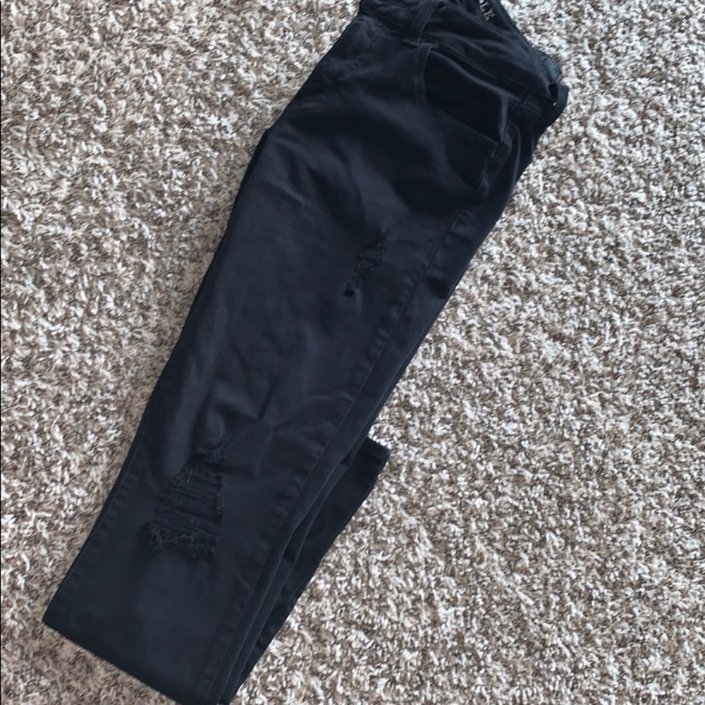 Black AE Ripped Jegging